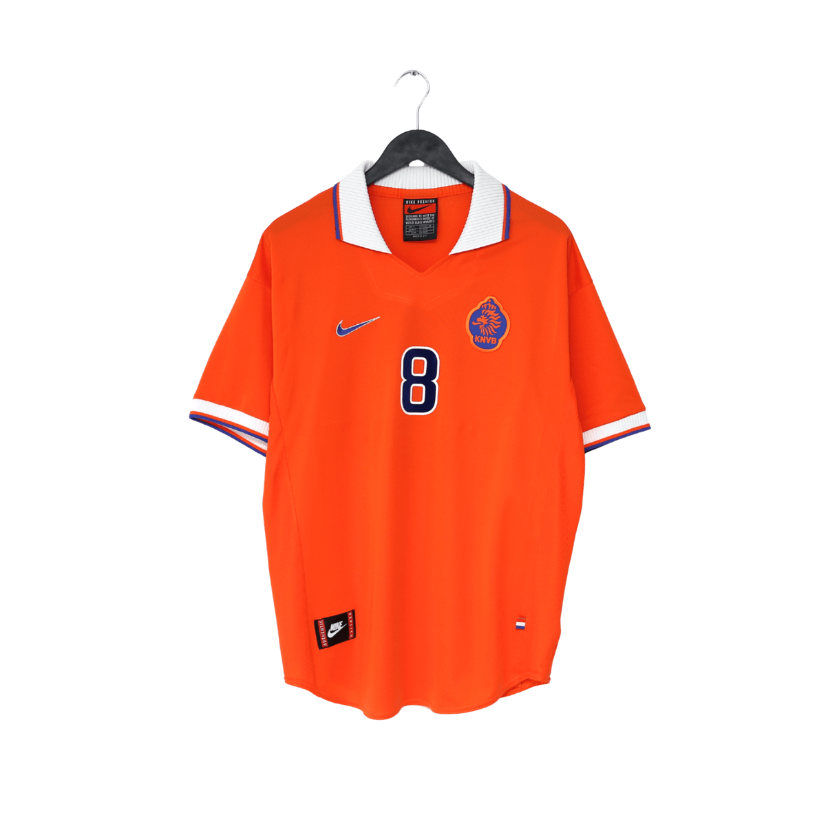 1997/98 BERGKAMP #8 Holland Vintage Nike Home Football Shirt (XL) Netherlands