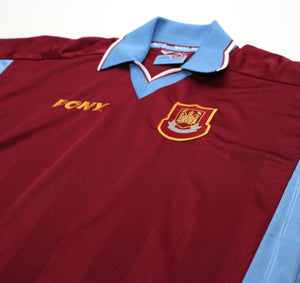 1997/98 DICKS #3 West Ham United Vintage PONY Football Shirt (L)