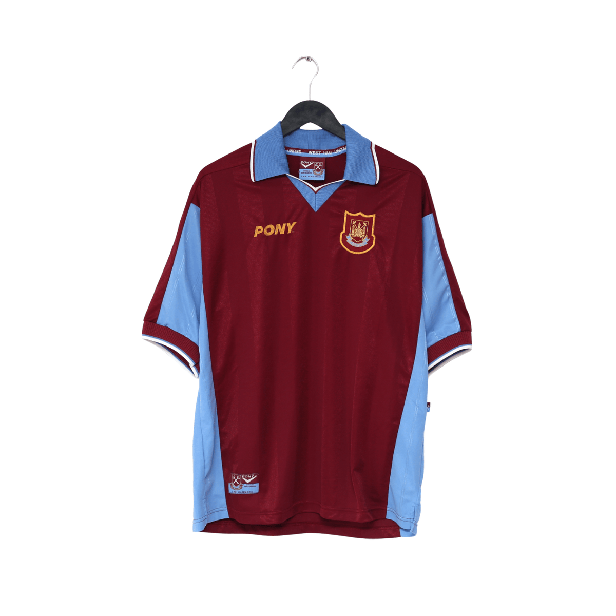 1997/98 DICKS #3 West Ham United Vintage PONY Football Shirt (L)