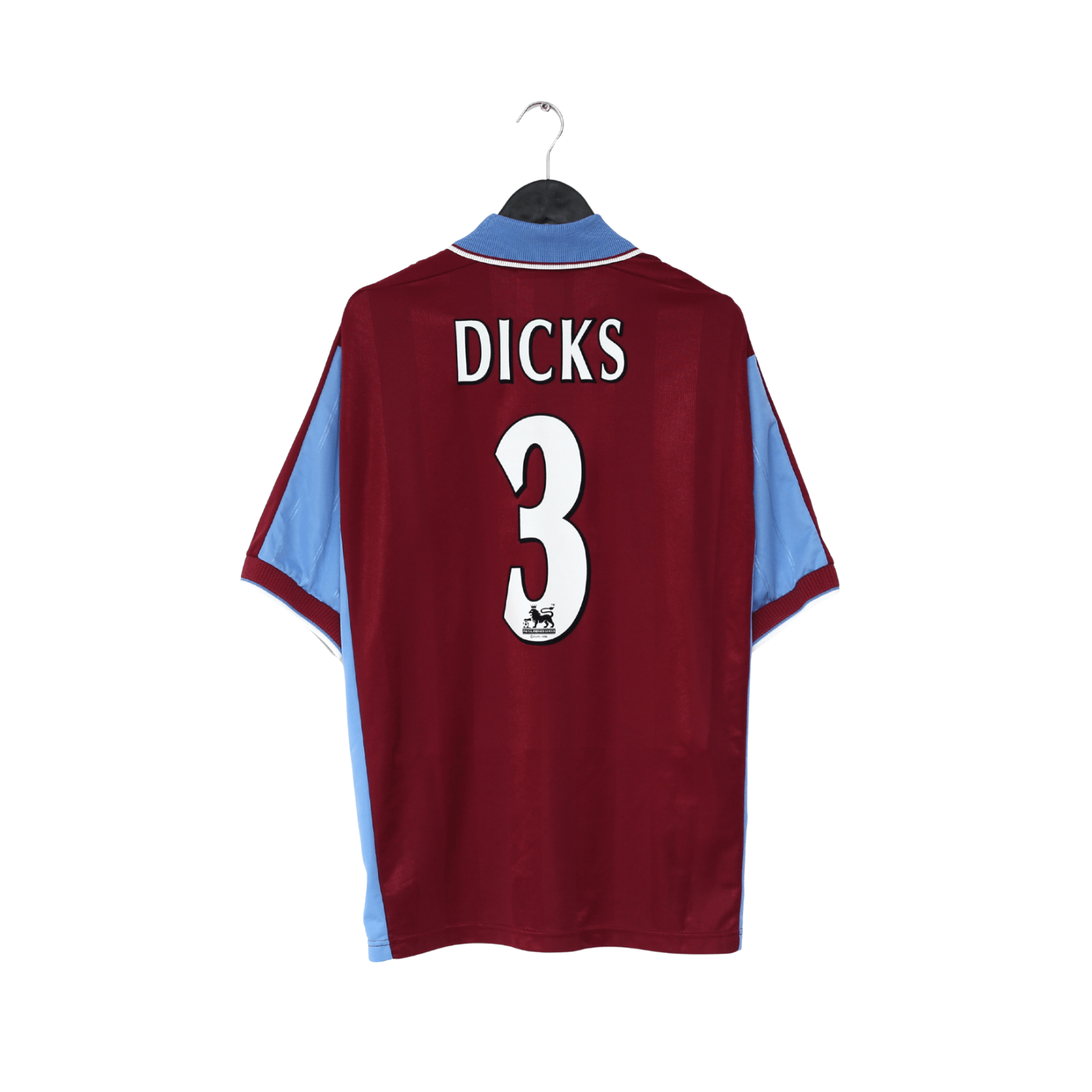 1997/98 DICKS #3 West Ham United Vintage PONY Football Shirt (L)