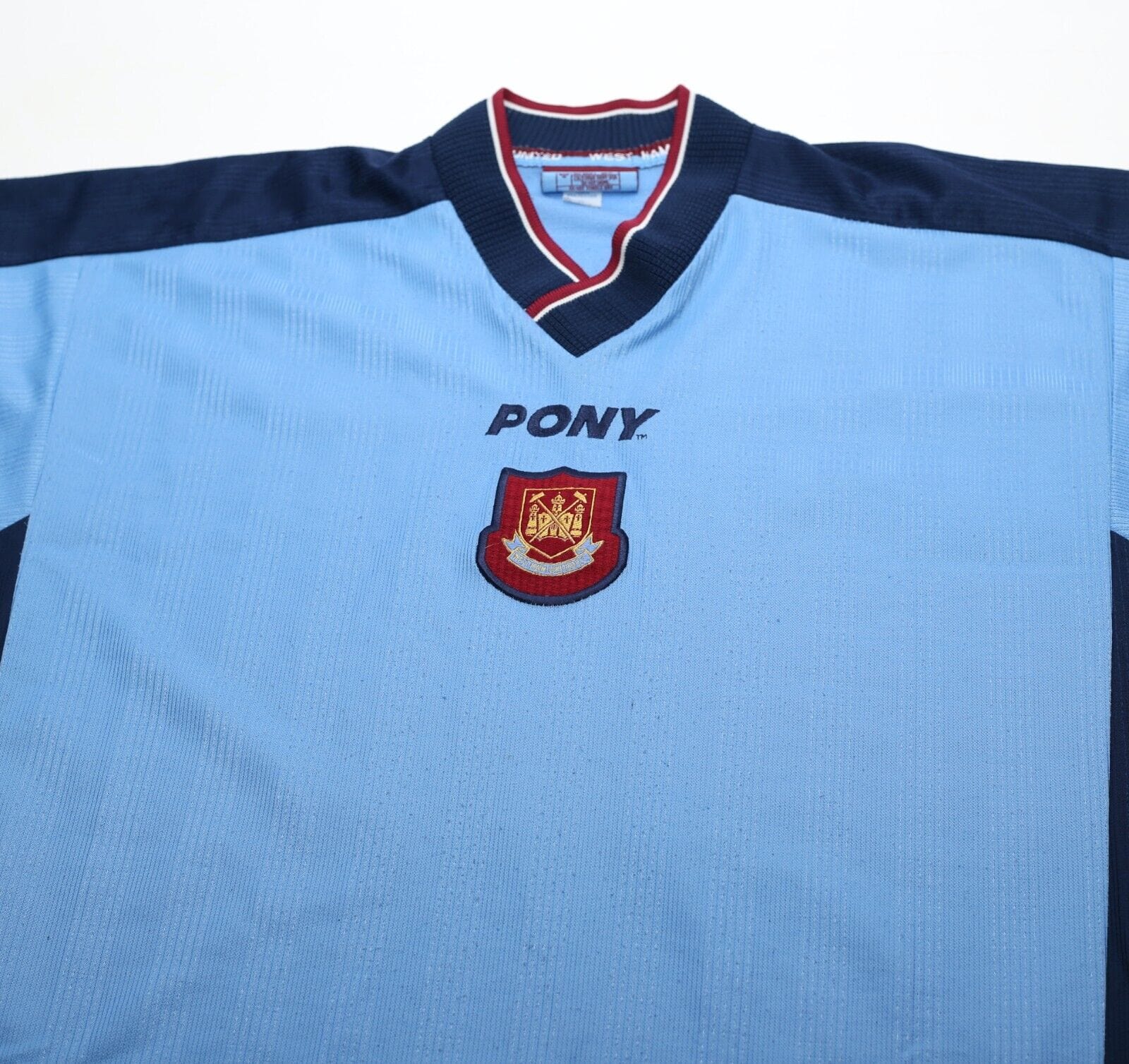 1997/98 FERDINAND #15 West Ham Vintage PONY Away Football Shirt (XL)