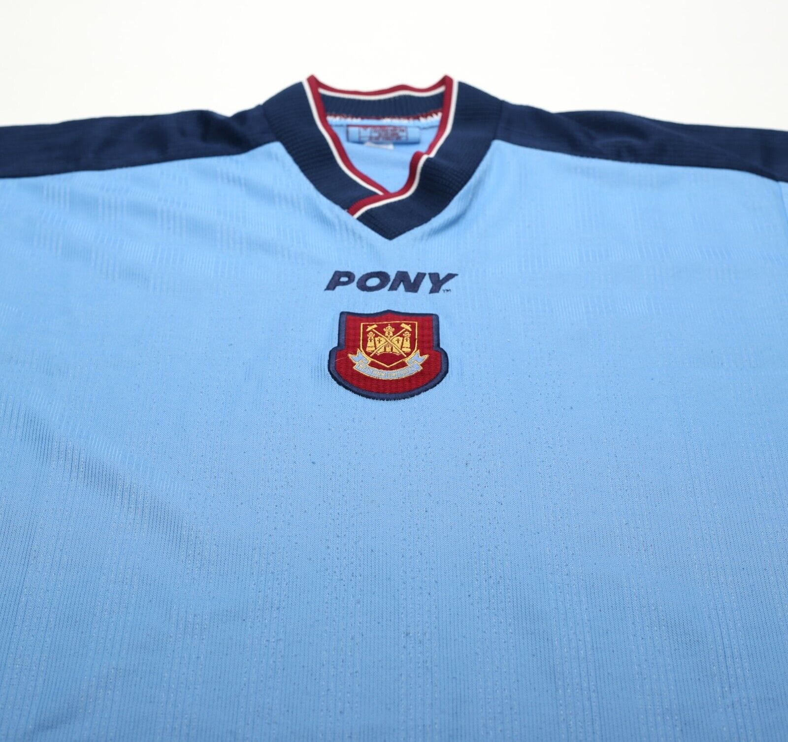 1997/98 FERDINAND #15 West Ham Vintage PONY Away Football Shirt (XL)