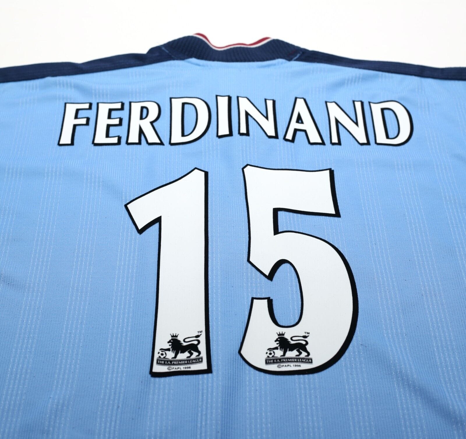 1997/98 FERDINAND #15 West Ham Vintage PONY Away Football Shirt (XL)