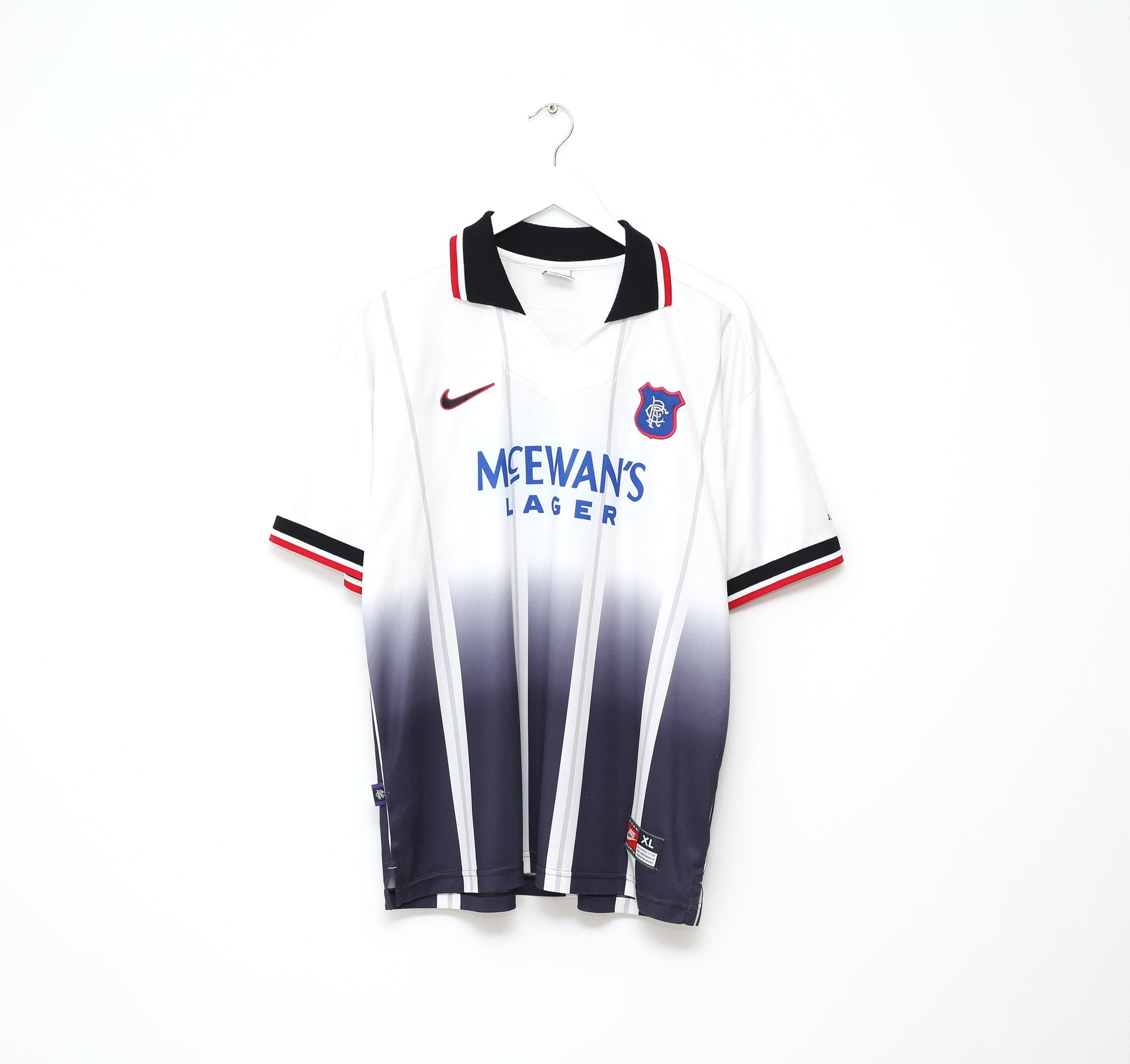 1997/98 GASCOIGNE #8 Rangers Vintage Nike European Away Football Shirt (XL)