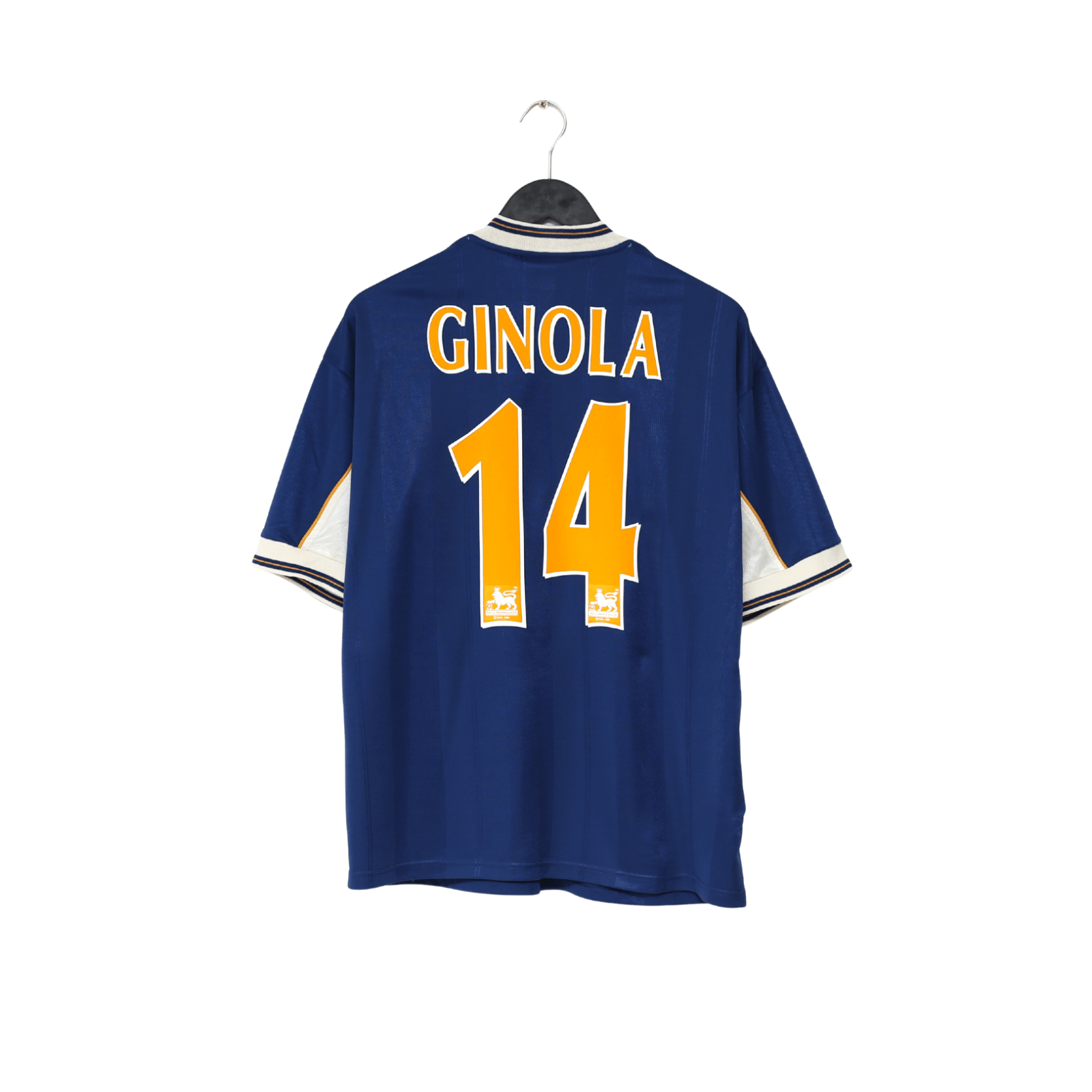 1997/98 GINOLA #14 Tottenham Hotspur Vintage PONY Away Football Shirt (M)
