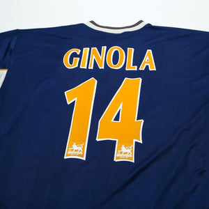 1997/98 Ginola #14 Tottenham Hotspur Vintage PONY Away Football Shirt (M)