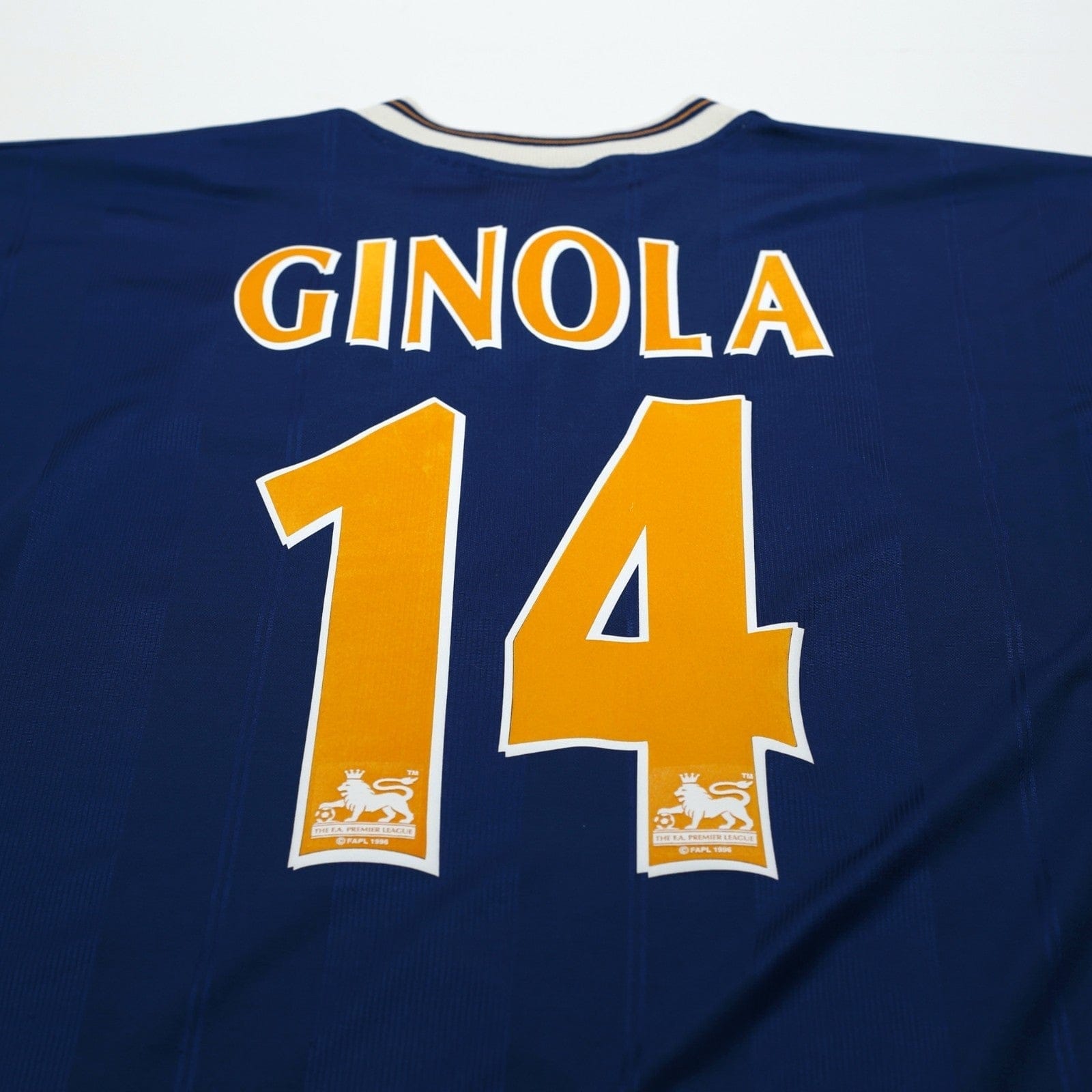 1997/98 Ginola #14 Tottenham Hotspur Vintage PONY Away Football Shirt (M)