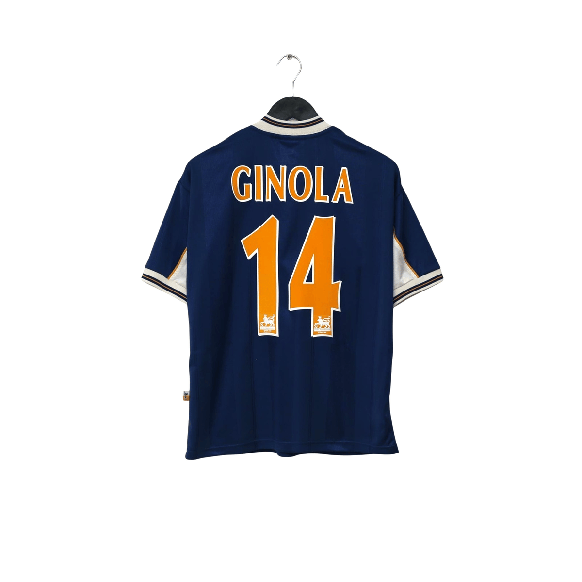 1997/98 Ginola #14 Tottenham Hotspur Vintage PONY Away Football Shirt (S)
