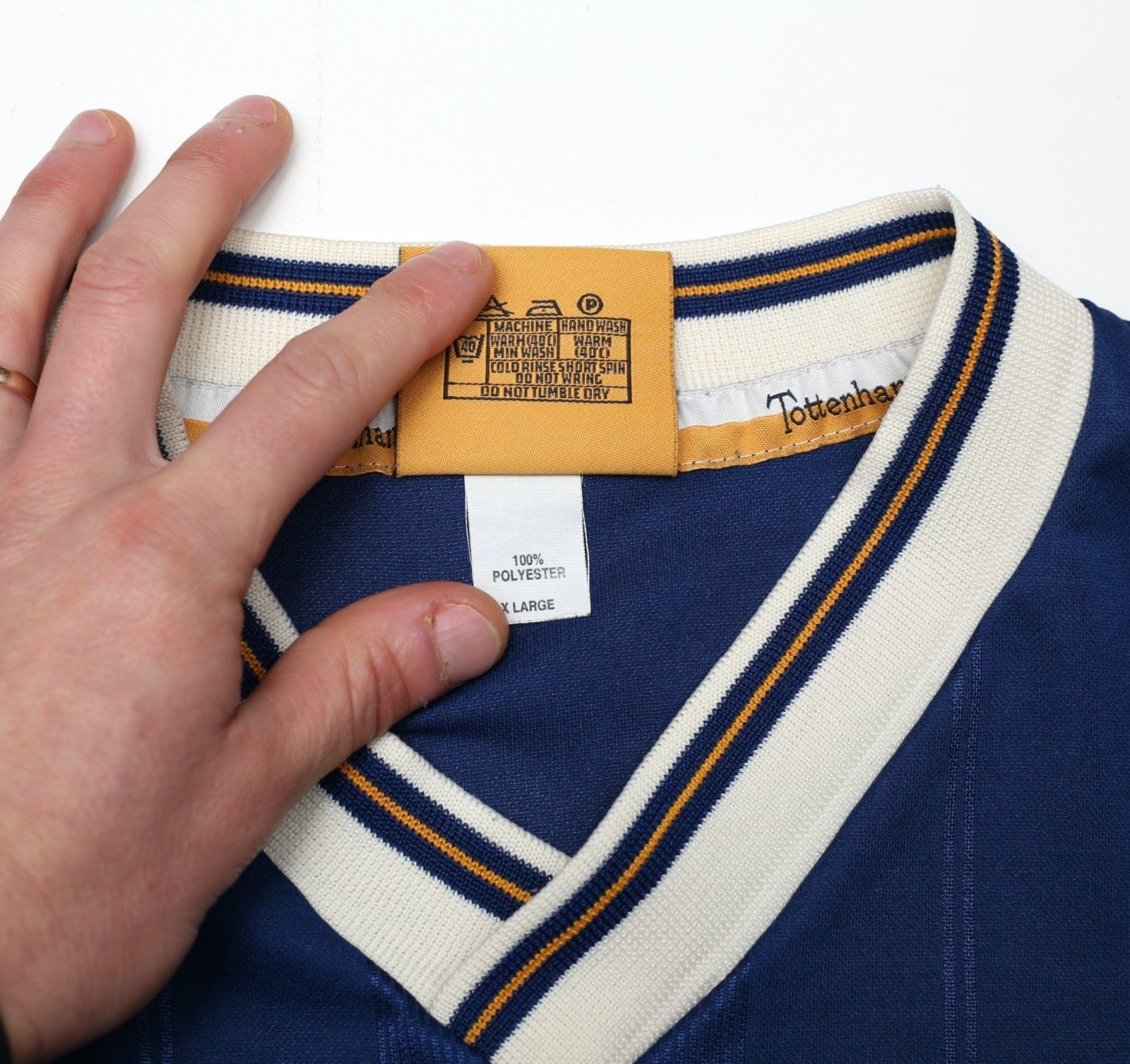 1997/98 GINOLA #14 Tottenham Hotspur Vintage PONY Away Football Shirt (XL)