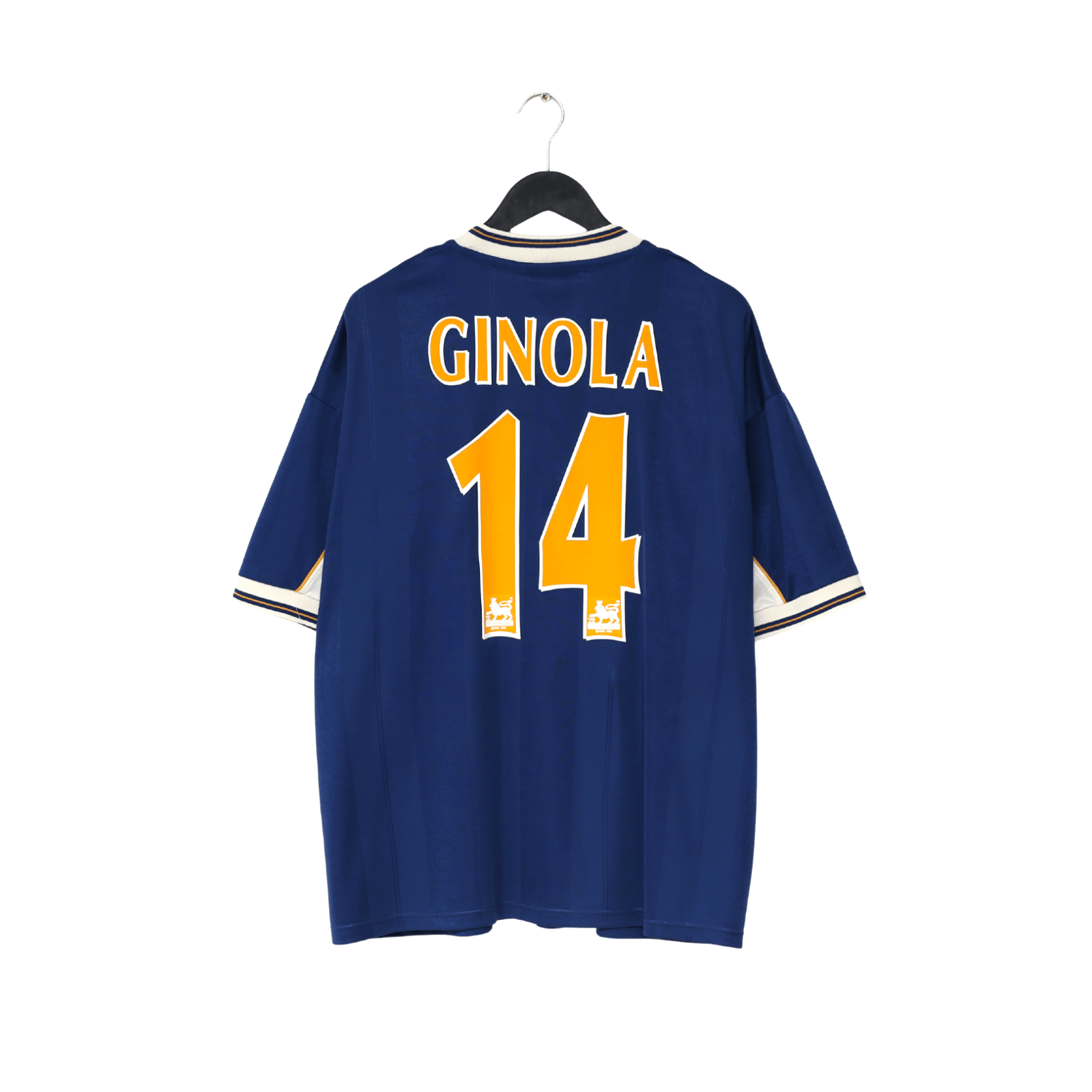 1997/98 GINOLA #14 Tottenham Hotspur Vintage PONY Away Football Shirt (XL)