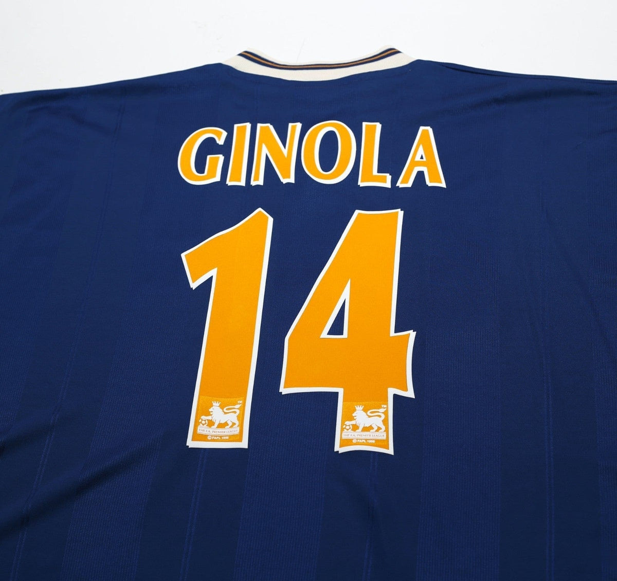 1997/98 GINOLA #14 Tottenham Hotspur Vintage PONY Away Football Shirt (XL)