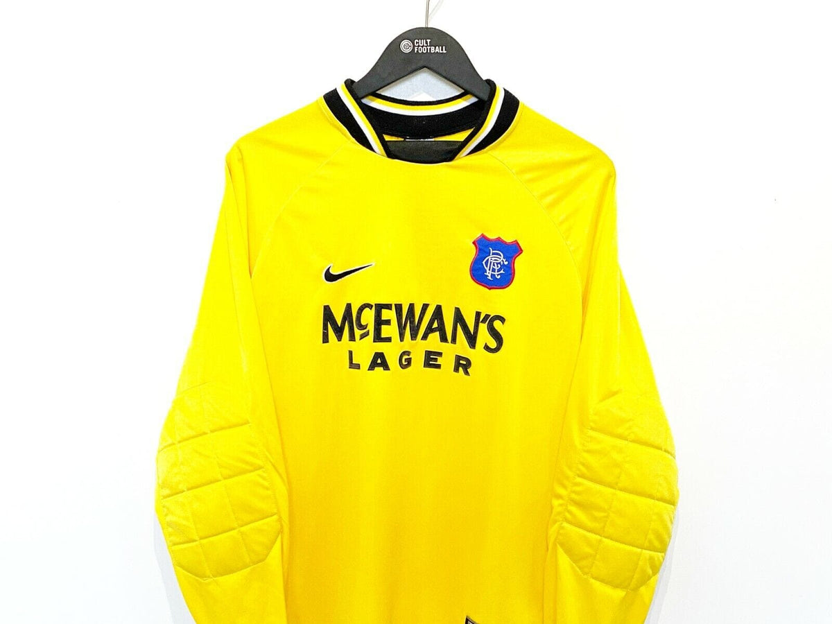 1997/98 GORAM #1 Rangers Vintage Nike Home GK Football Shirt (M) Scotland