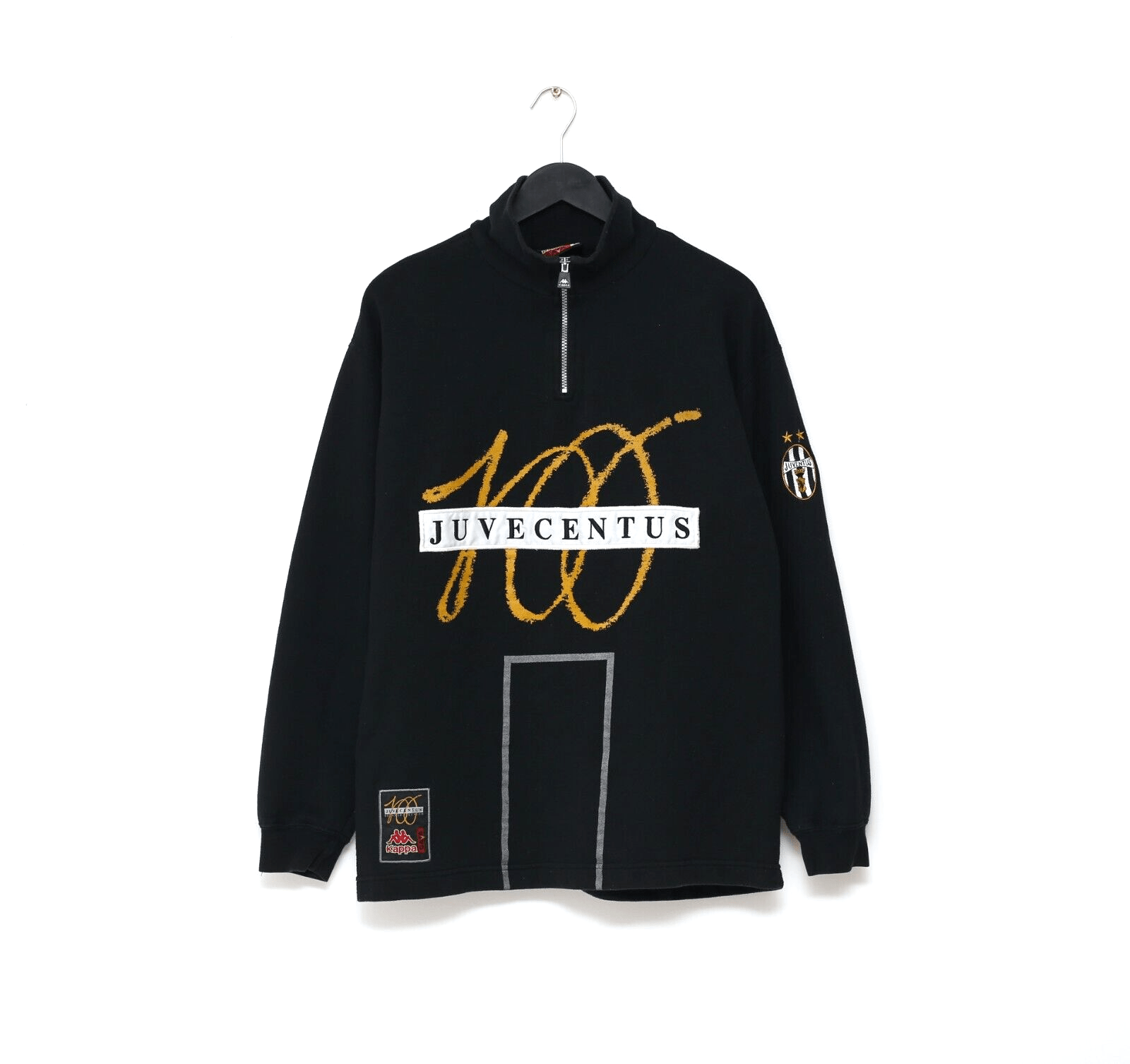 92/94Kappa JUVENTUSビンテージ 半ジップアップL 1997/98 Juventus Vintage Kappa Centenary 1/4 Zip Sweatshirt