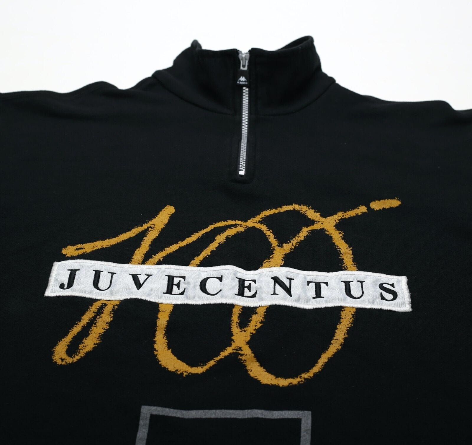 1997/98 JUVENTUS Vintage Kappa Centenary 1/4 Zip Sweatshirt Top (L) 'Juvecentus'