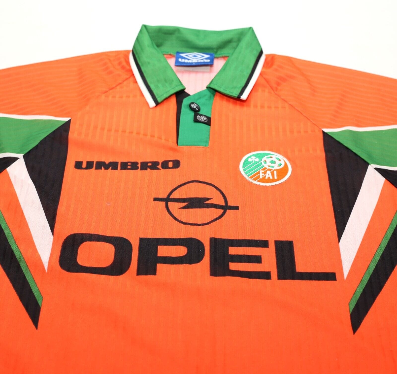 1997/98 KEANE #6 Ireland Vintage Umbro Away Football Shirt (L)