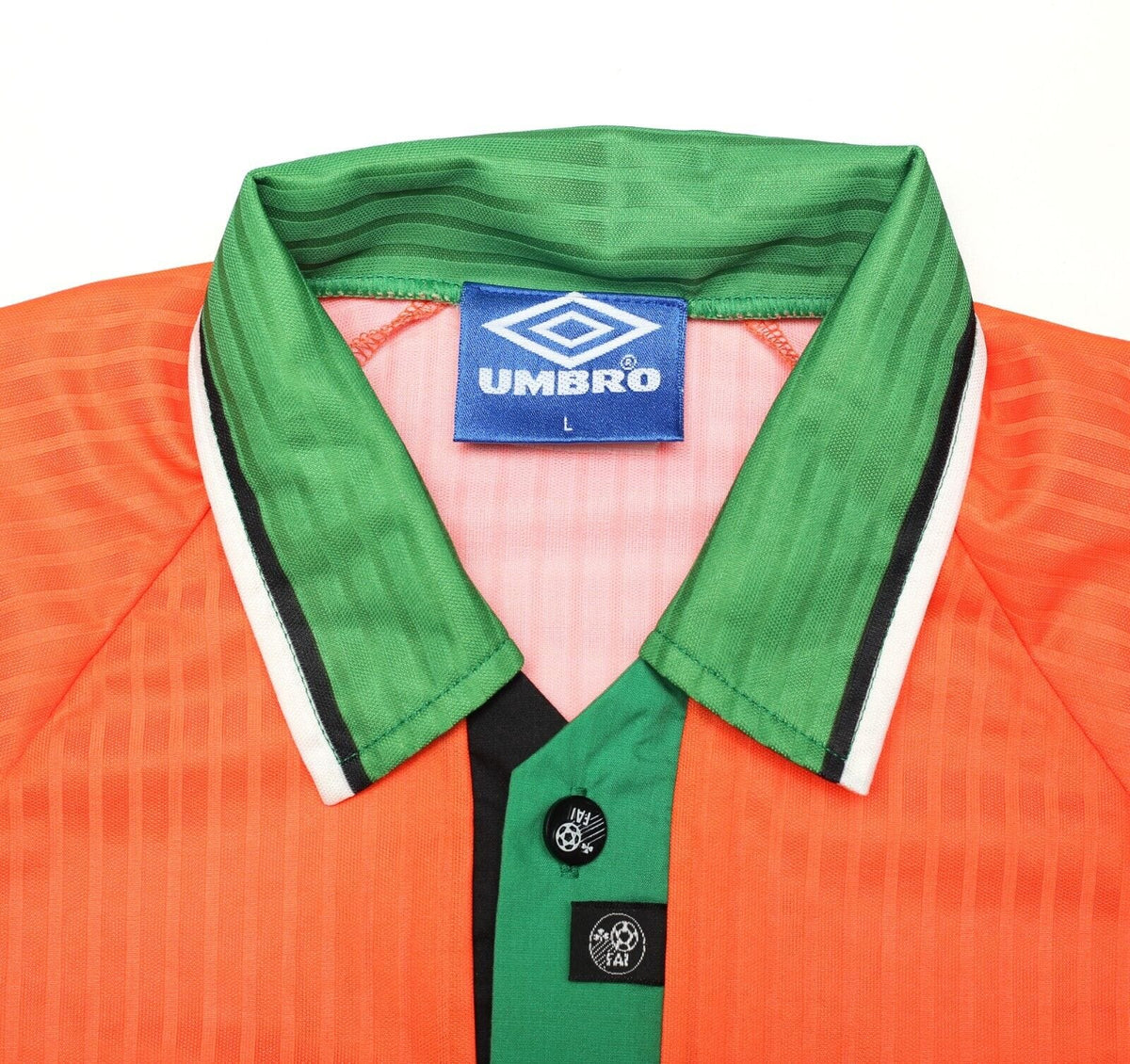 1997/98 KEANE #6 Ireland Vintage Umbro Away Football Shirt (L)