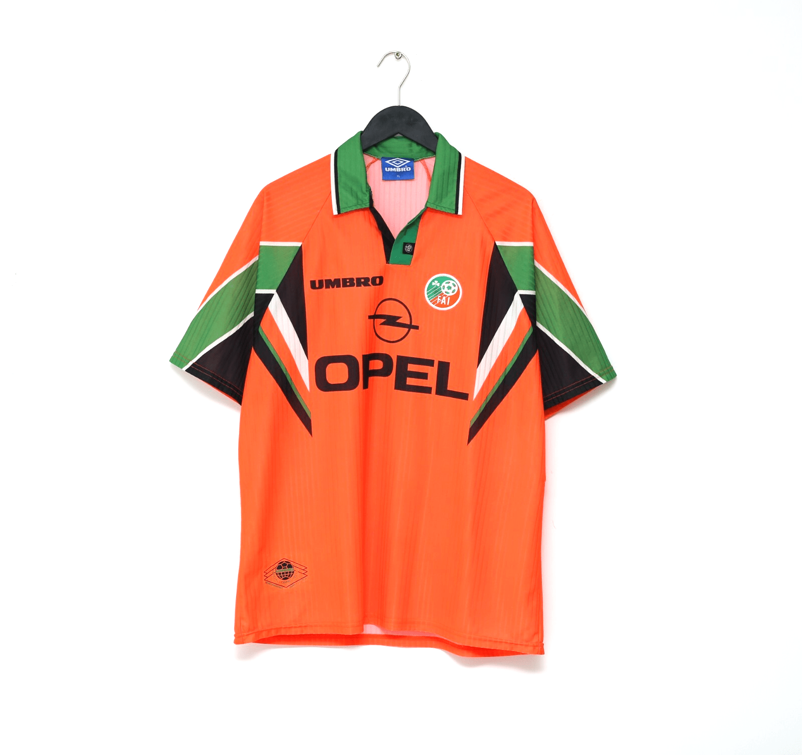 1997/98 KEANE #6 Ireland Vintage Umbro Away Football Shirt (L/XL)