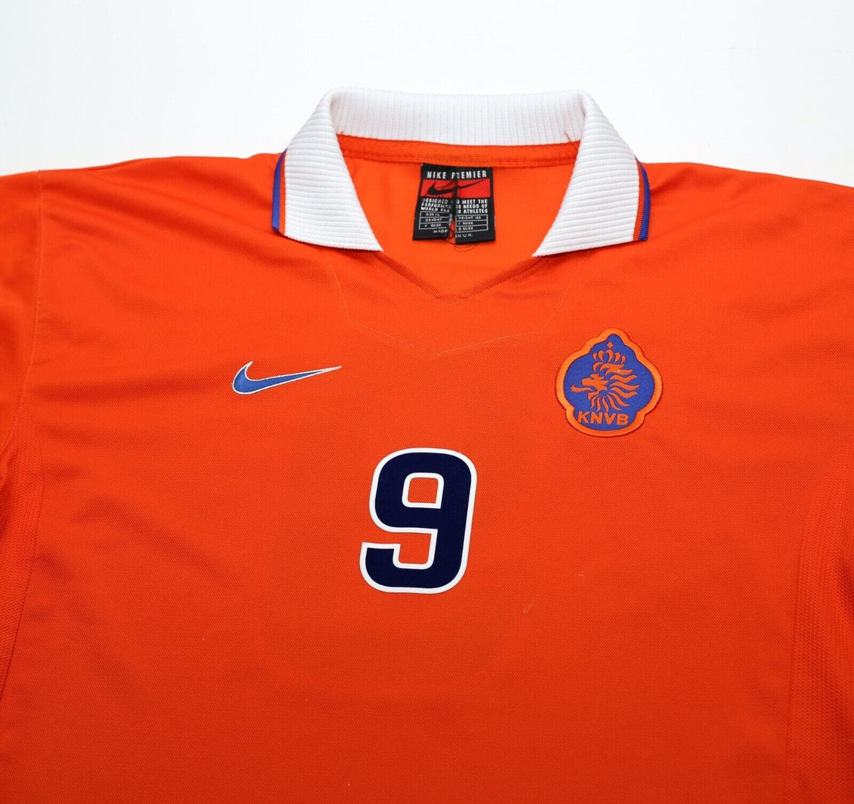 1997/98 KLUIVERT #9 Holland Vintage Nike Home Football Shirt (L)