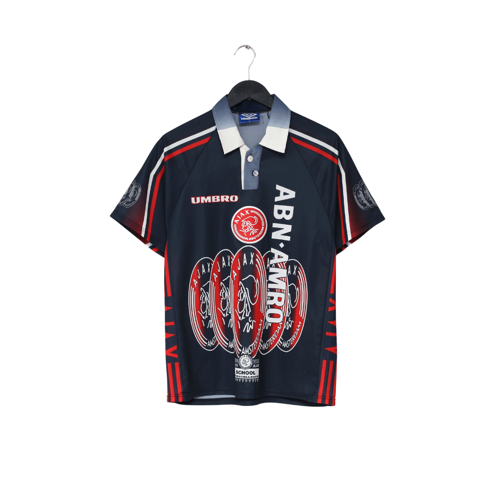 1997/98 LAUDRUP #11 Ajax Vintage Umbro Away Football Shirt (M)