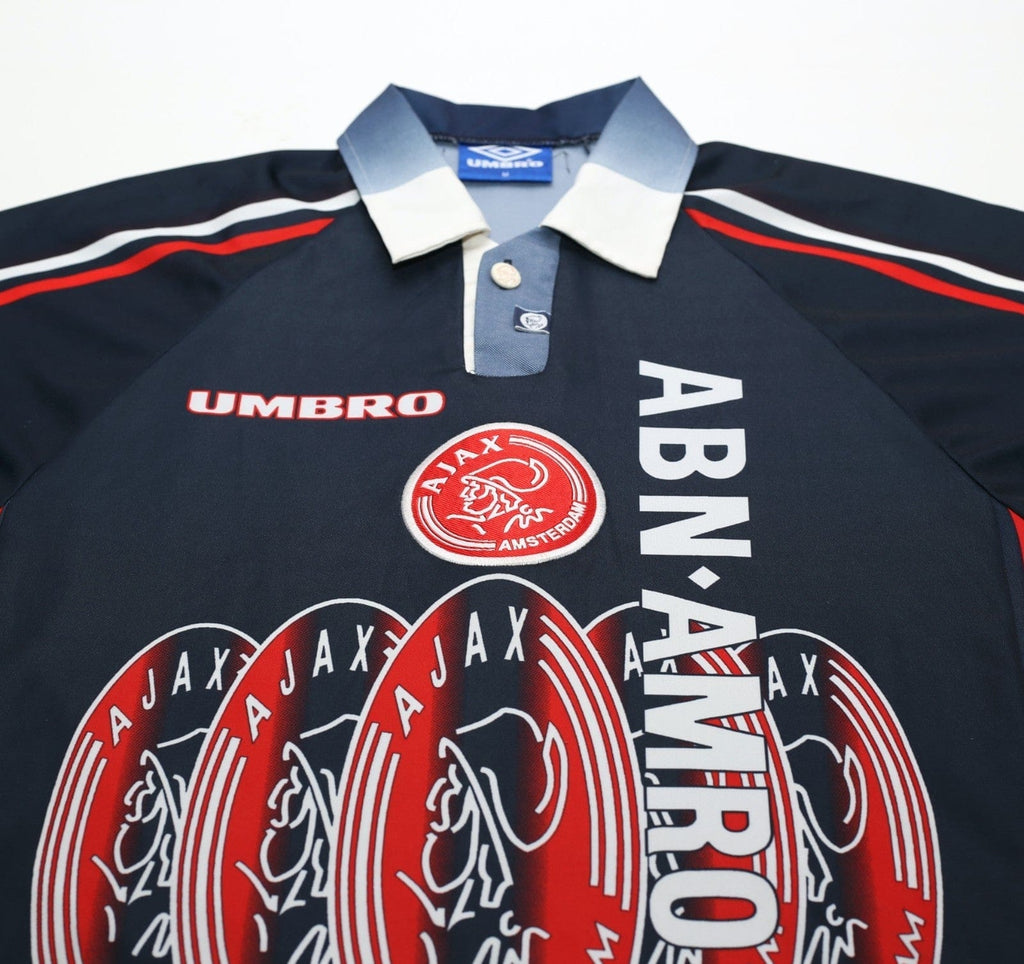 1997/98 LAUDRUP #11 Ajax Vintage Umbro Away Football Shirt (M)