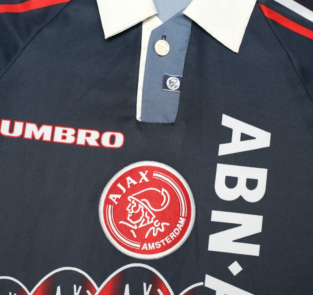 1997/98 LAUDRUP #11 Ajax Vintage Umbro Away Football Shirt (M)