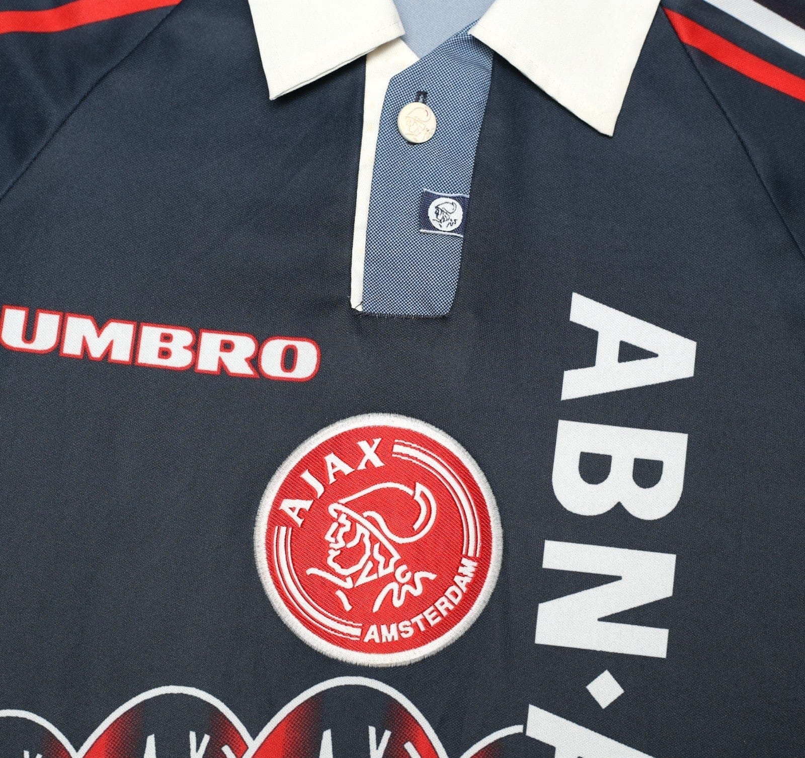 1997/98 LAUDRUP #11 Ajax Vintage Umbro Away Football Shirt (M)
