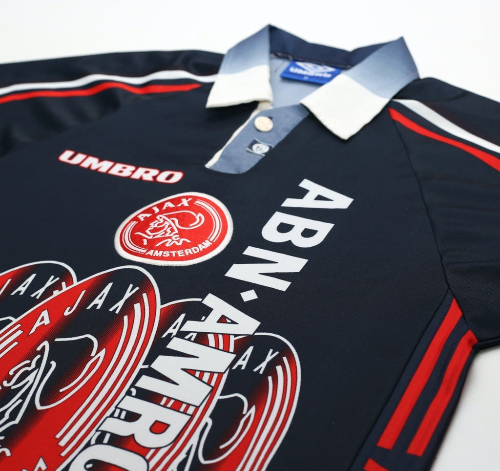 1997/98 LAUDRUP #11 Ajax Vintage Umbro Away Football Shirt (M)