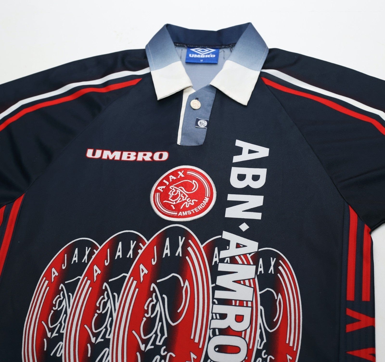 1997/98 LAUDRUP #11 Ajax Vintage Umbro Away Football Shirt (M)