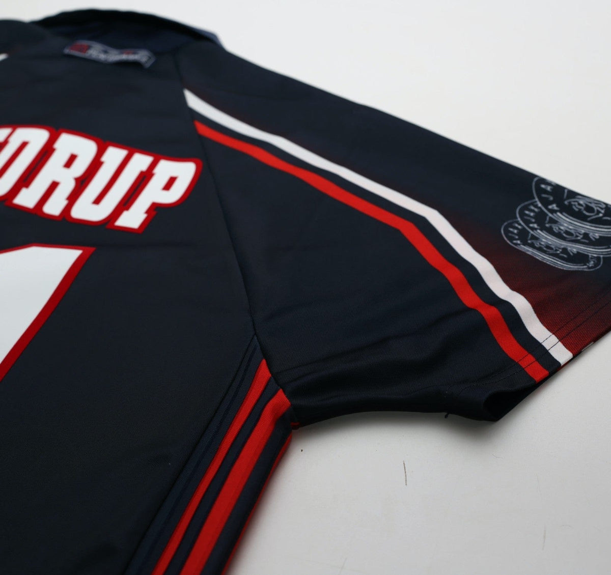 1997/98 LAUDRUP #11 Ajax Vintage Umbro Away Football Shirt (M)