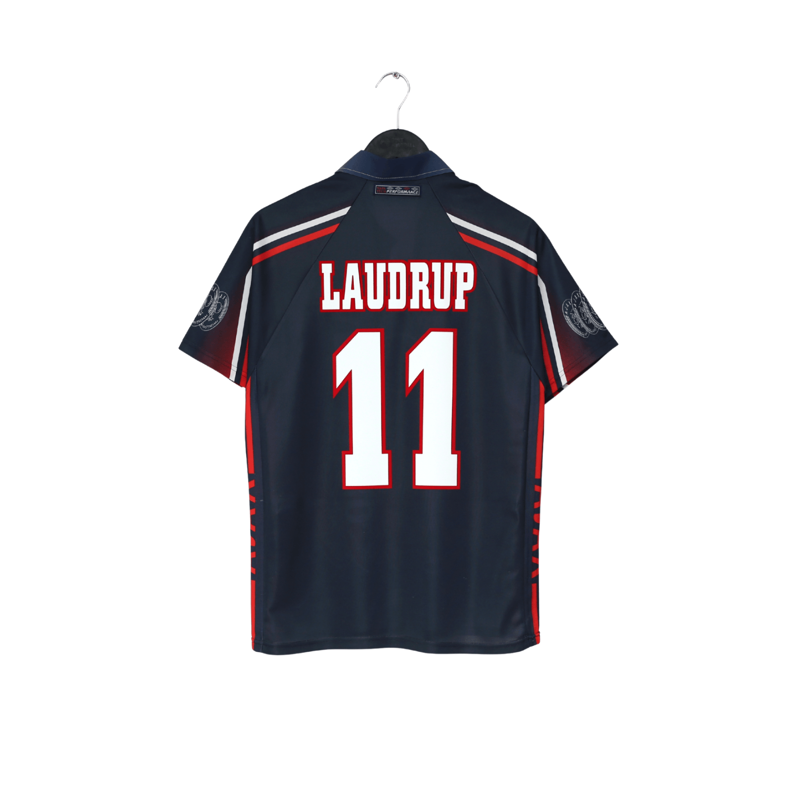 1997/98 LAUDRUP #11 Ajax Vintage Umbro Away Football Shirt (M)