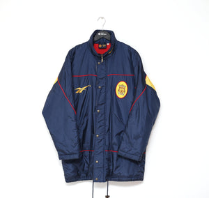 1997/98 LIVERPOOL Vintage Reebok Football Bench Coat Jacket (S/M) Fowler Owen
