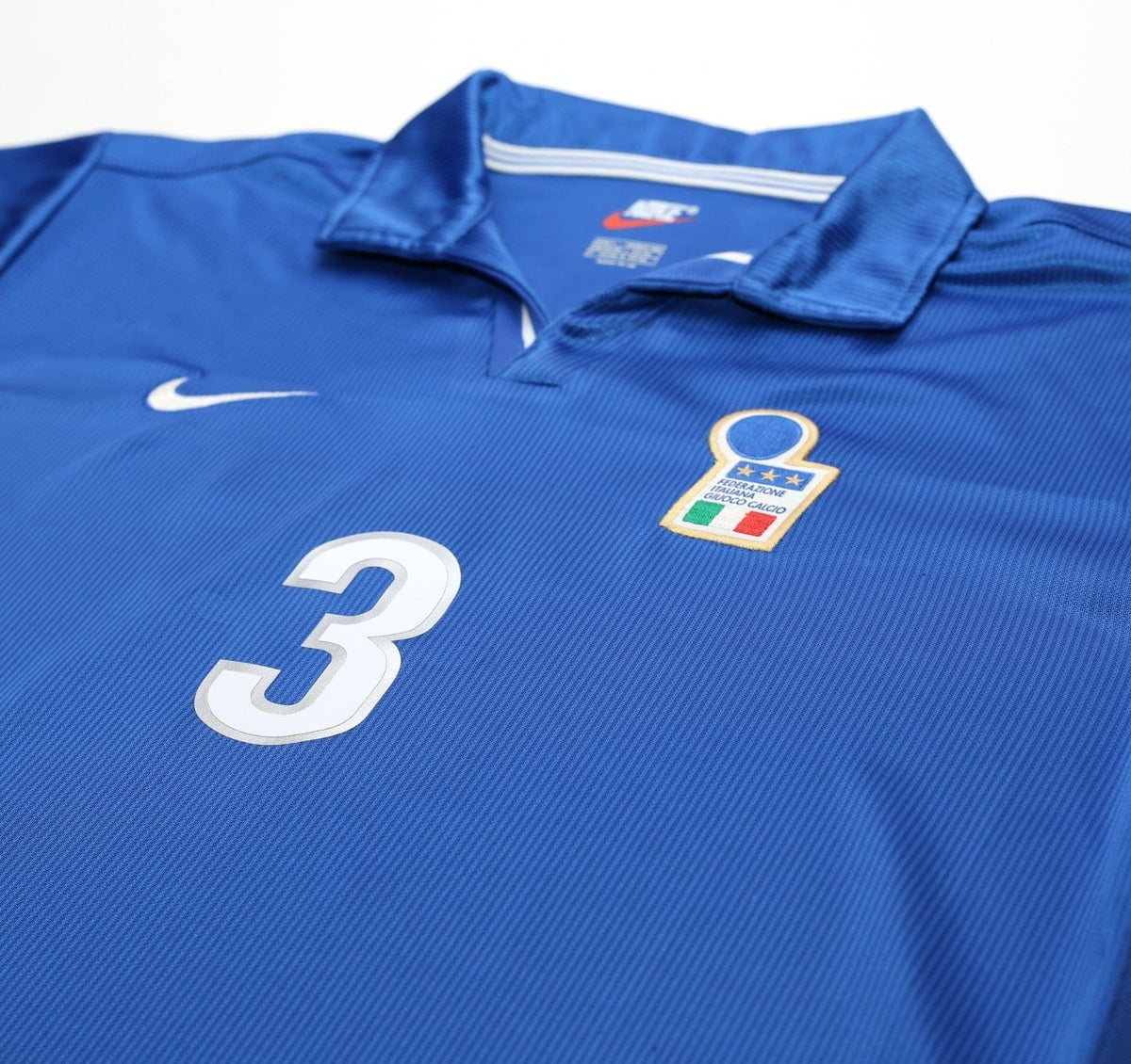 1997/98 MALDINI #3 Italy Vintage Nike Home Football Shirt (L) World Cup 98