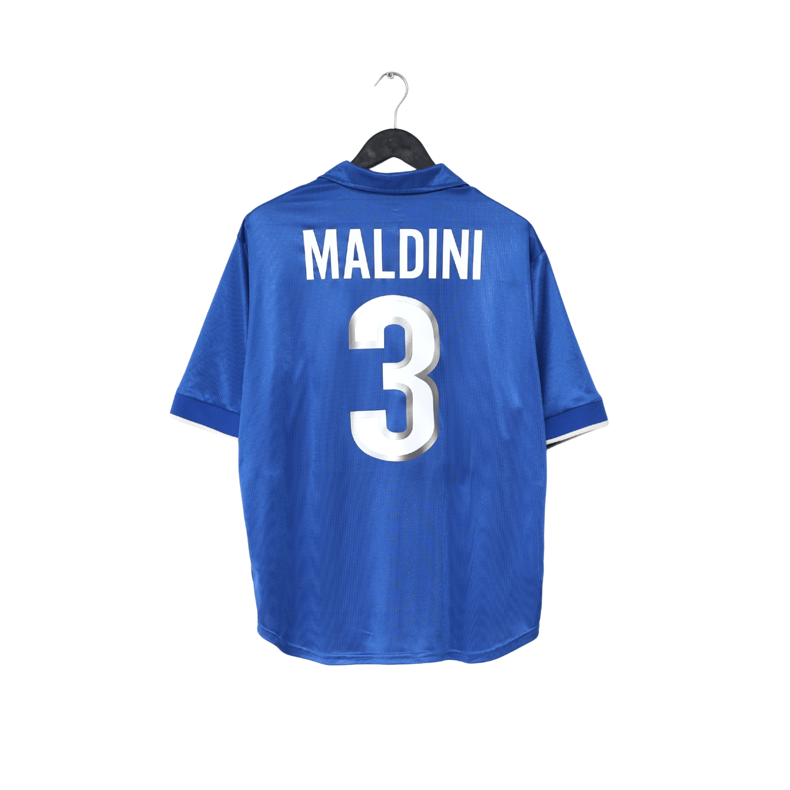 1997/98 MALDINI #3 Italy Vintage Nike Home Football Shirt (L) World Cup 98