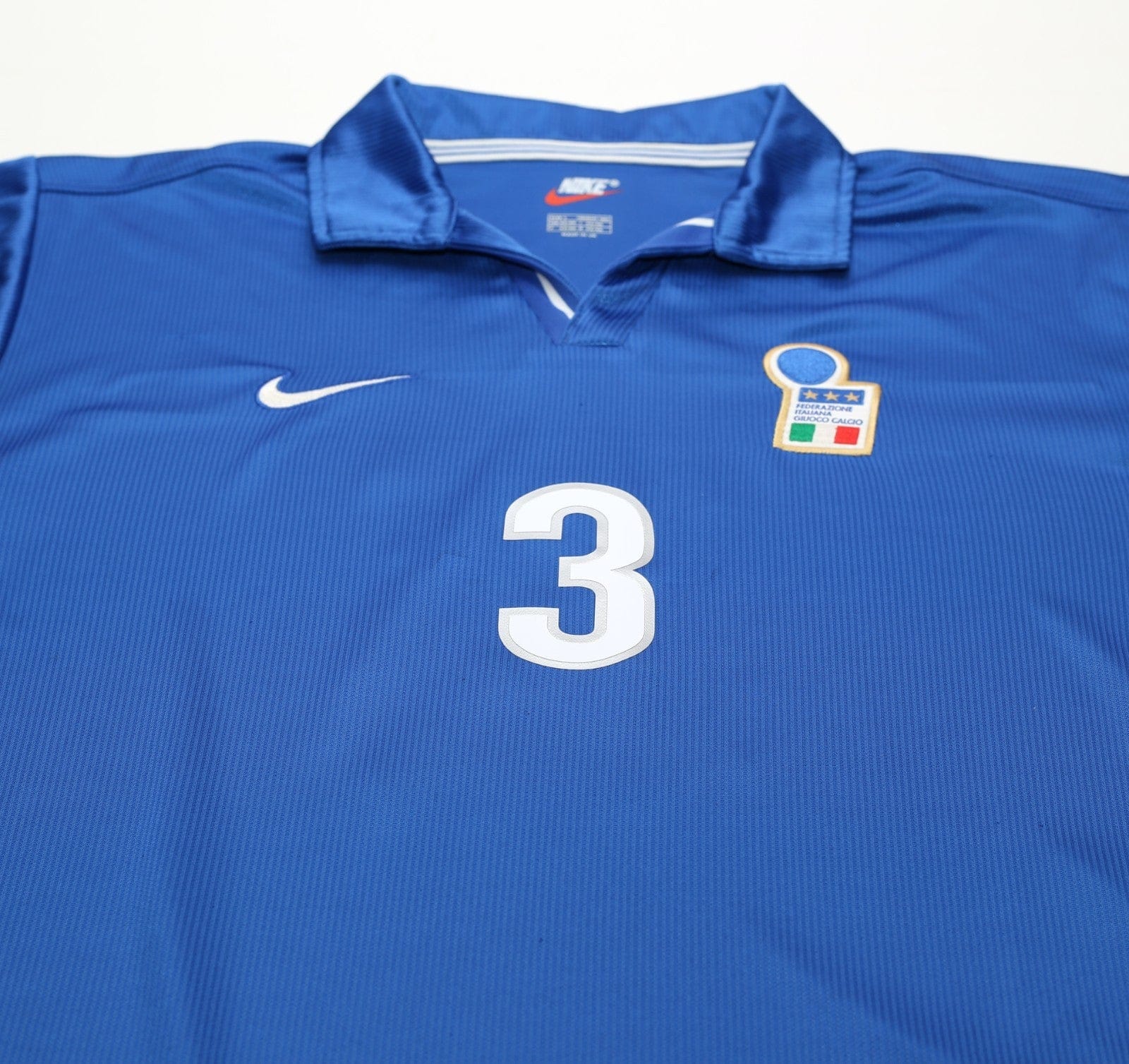 1997/98 MALDINI #3 Italy Vintage Nike Home Football Shirt (L) World Cup 98