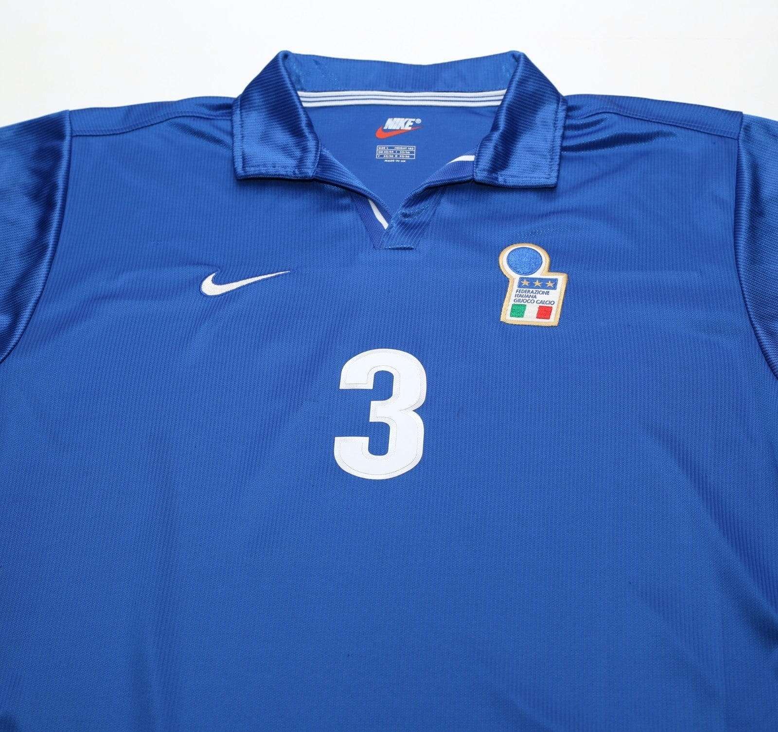 1997/98 MALDINI #3 Italy Vintage Nike Home Football Shirt (L) World Cup 98