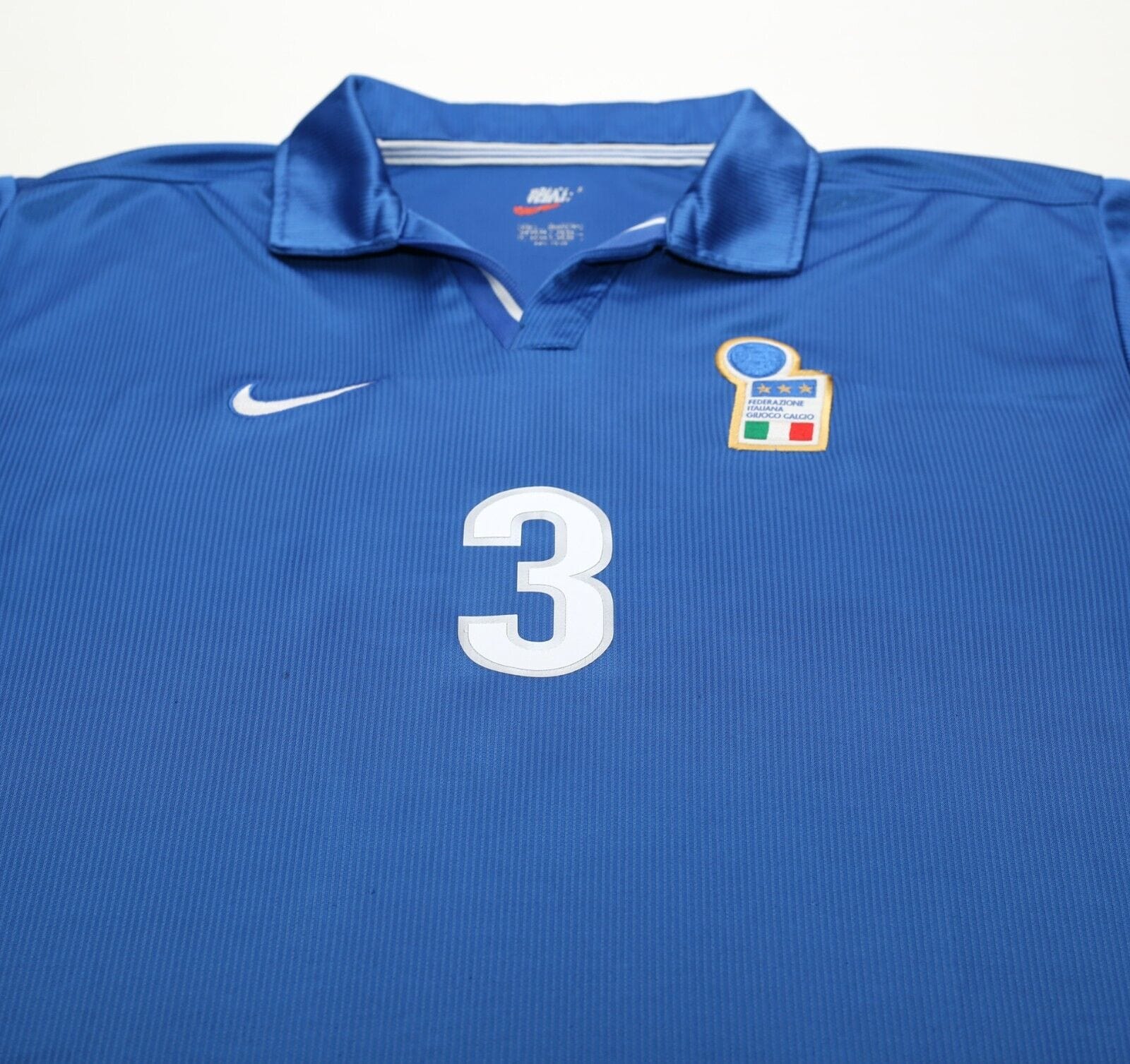 1997/98 MALDINI #3 Italy Vintage Nike Home Football Shirt (L) World Cup 98