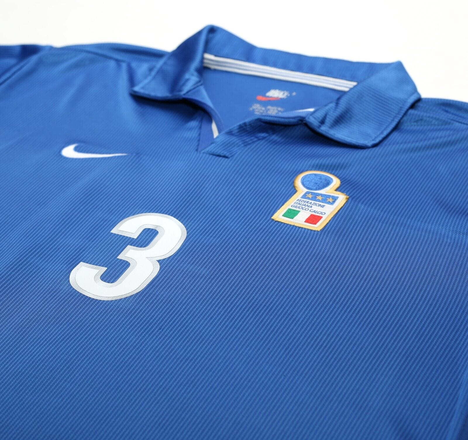 1997/98 MALDINI #3 Italy Vintage Nike Home Football Shirt (L) World Cup 98