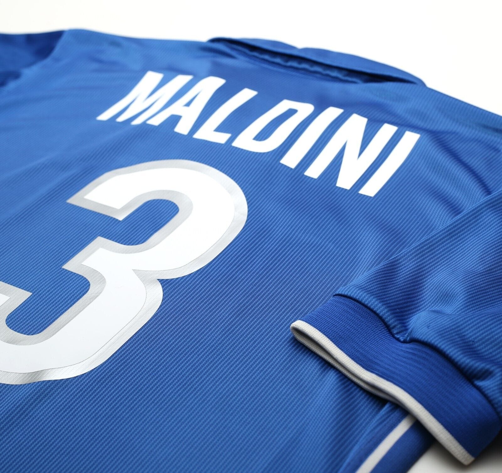 1997/98 MALDINI #3 Italy Vintage Nike Home Football Shirt (L) World Cup 98