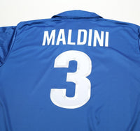 1997/98 MALDINI #3 Italy Vintage Nike Home Football Shirt (XL) World Cup 98
