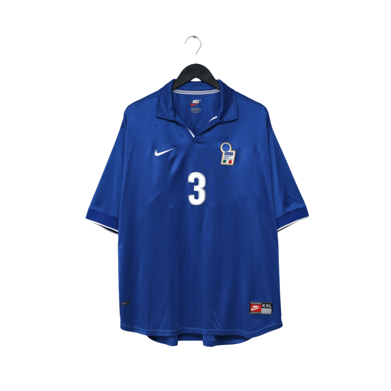 1997/98 Maldini #3 Italy Vintage Nike Home Football Shirt (XXL) World Cup 98
