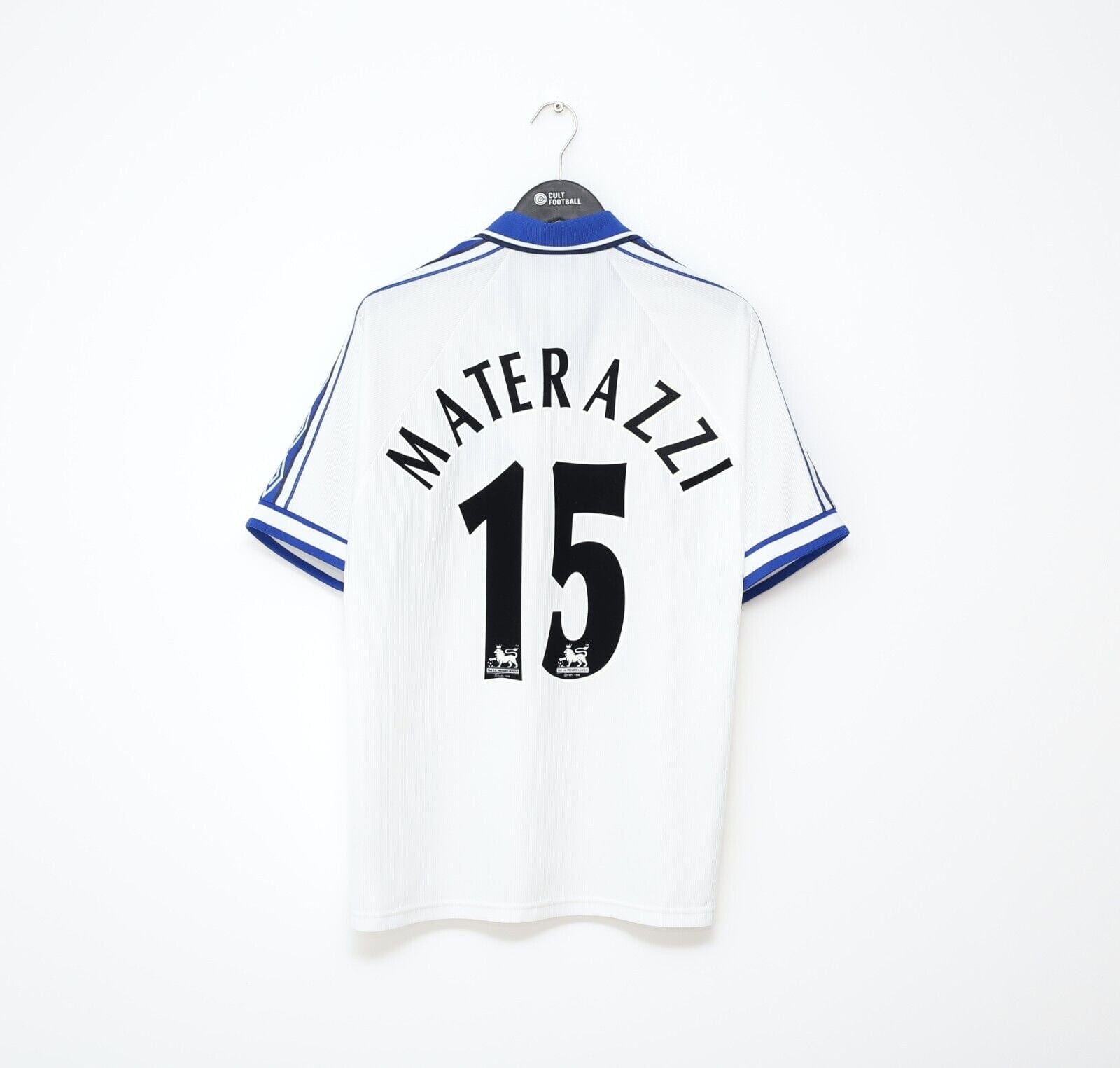 1997/98 MATERAZZI #15 Everton Vintage Umbro Away Football Shirt (L) Italy Inter