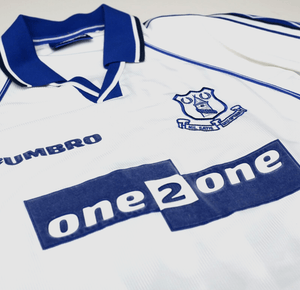 1997/98 MATERAZZI #15 Everton Vintage Umbro Away Football Shirt (L) Italy Inter