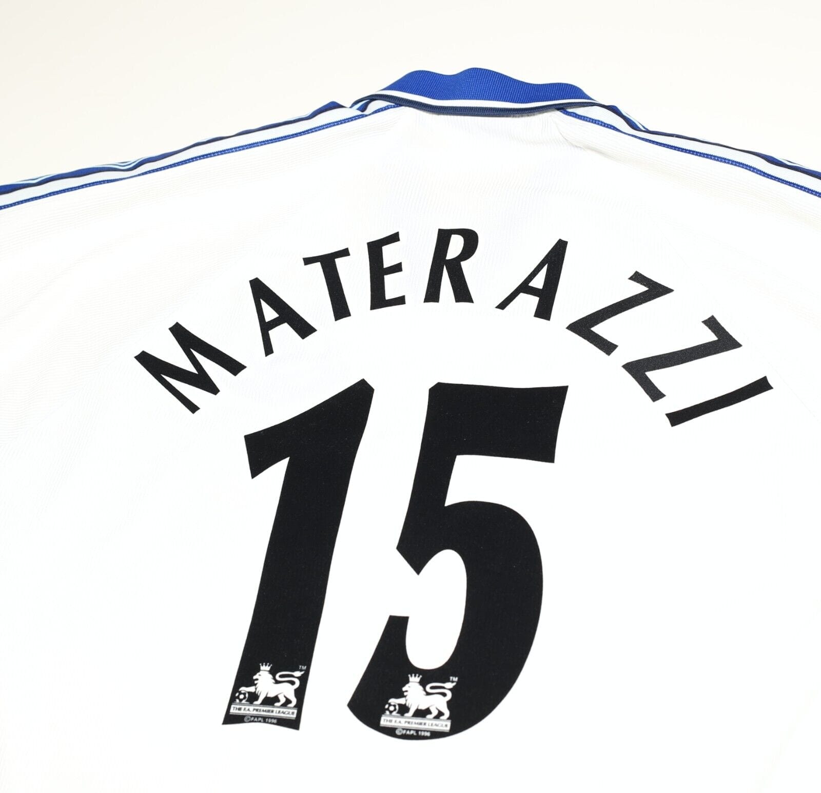 1997/98 MATERAZZI #15 Everton Vintage Umbro Away Football Shirt (L) Italy Inter