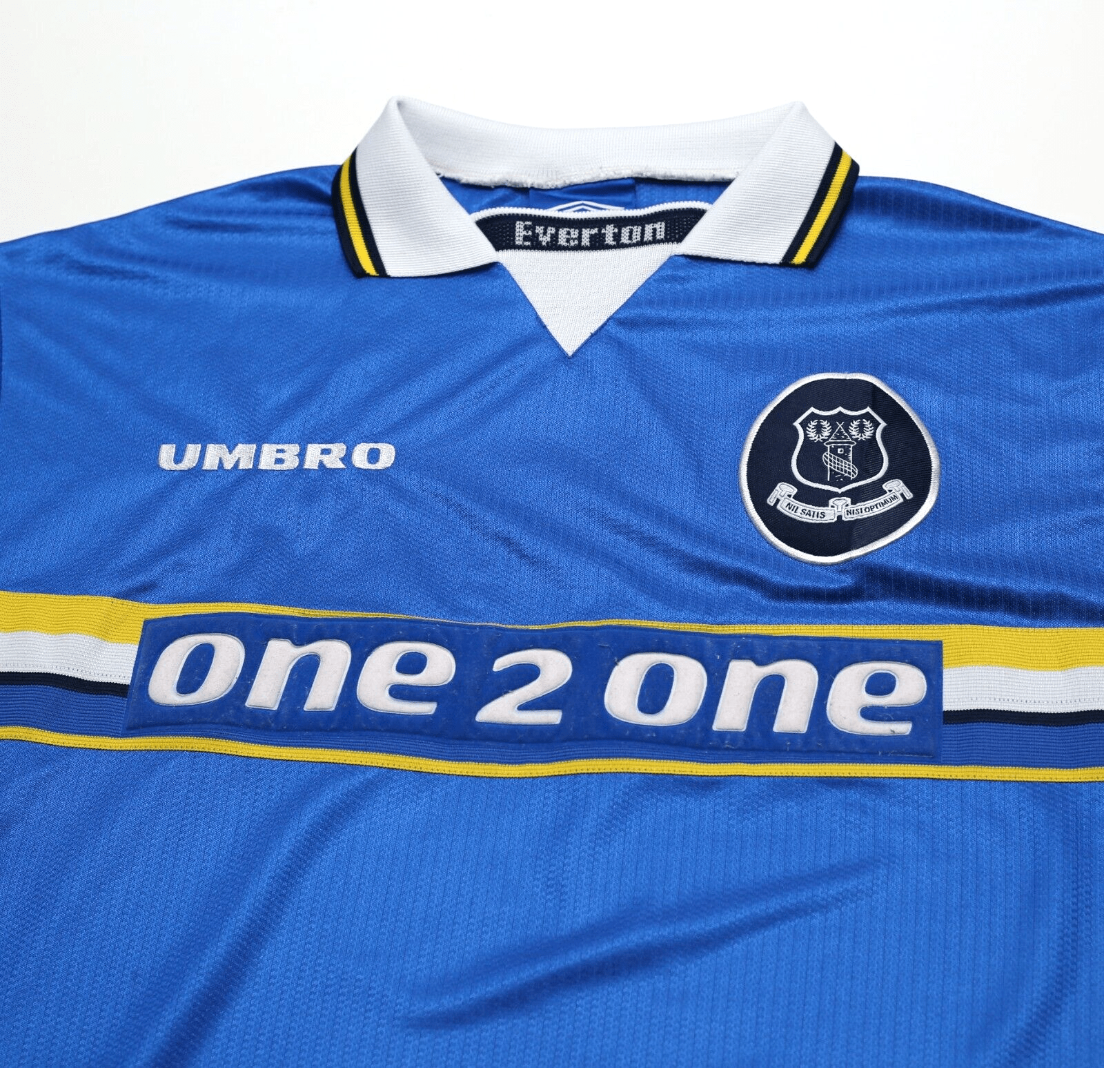 1997/98 MATERAZZI #15 Everton Vintage Umbro Home Football Shirt (M) Italy Inter