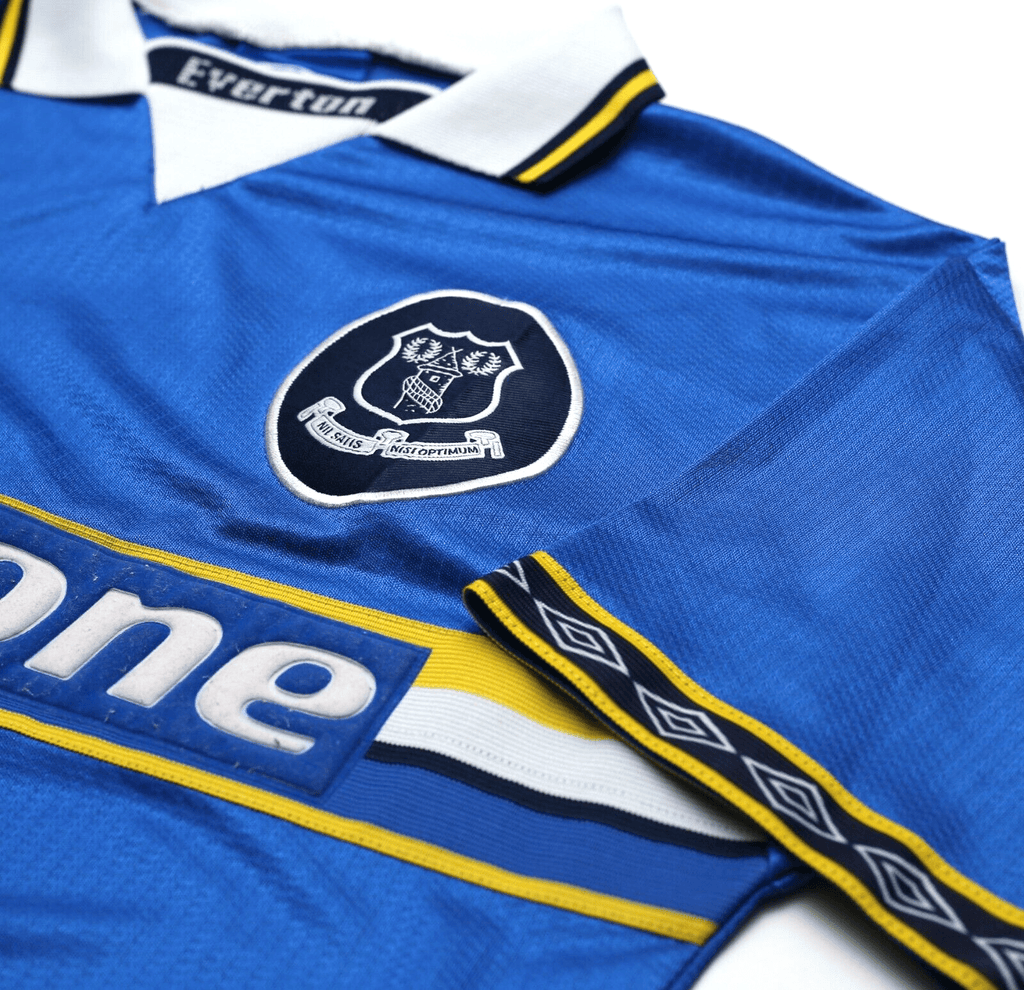 1997/98 MATERAZZI #15 Everton Vintage Umbro Home Football Shirt (M) Italy Inter