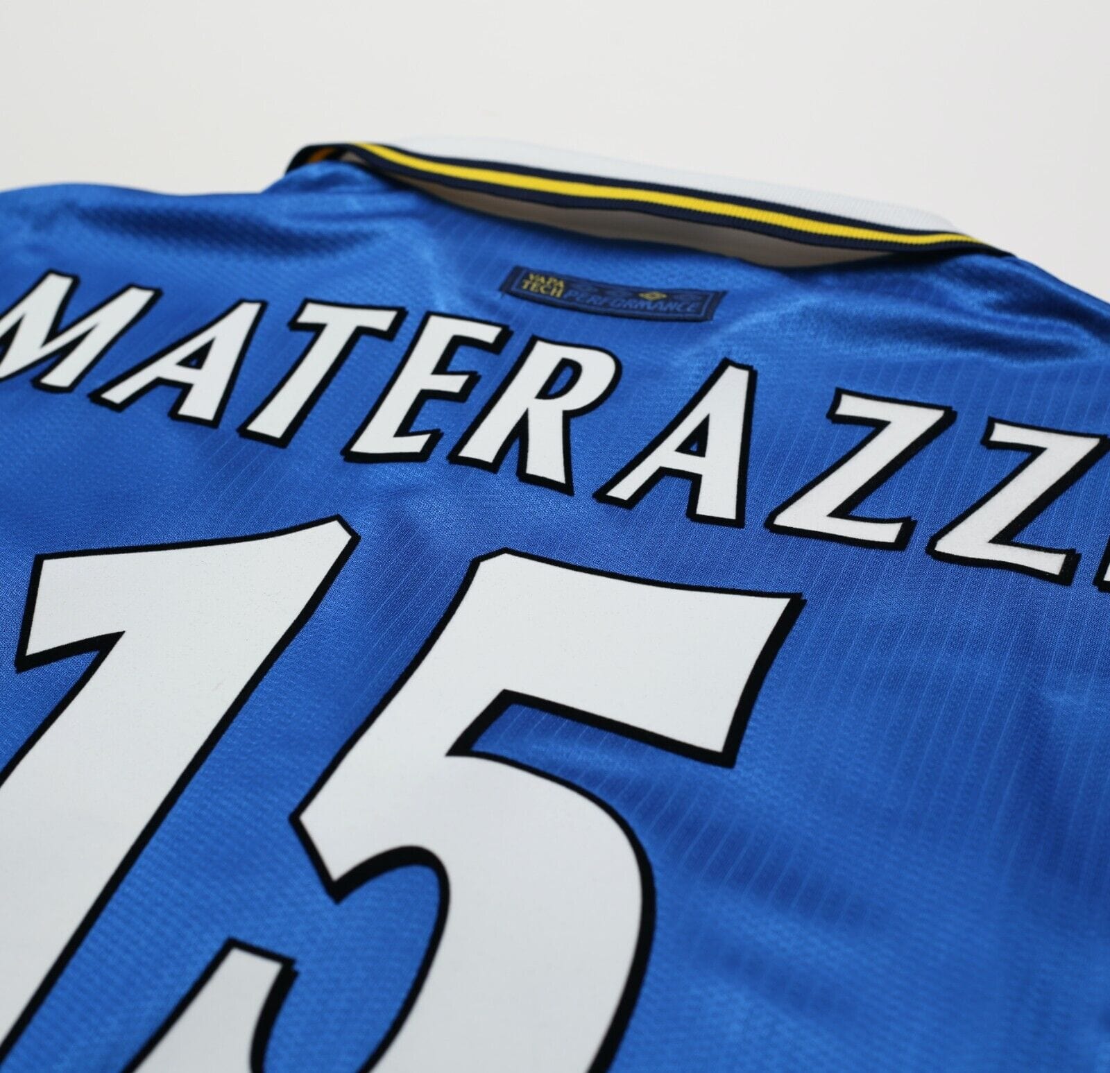 1997/98 MATERAZZI #15 Everton Vintage Umbro Home Football Shirt (M) Italy Inter