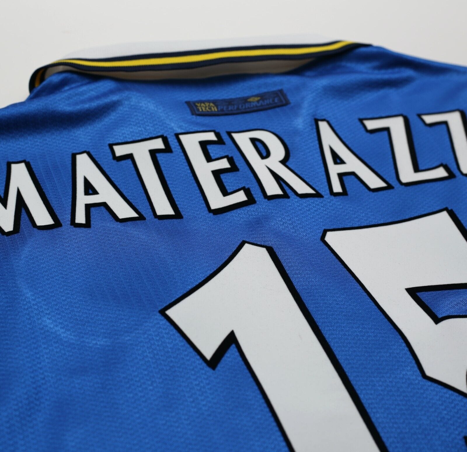 1997/98 MATERAZZI #15 Everton Vintage Umbro Home Football Shirt (M) Italy Inter