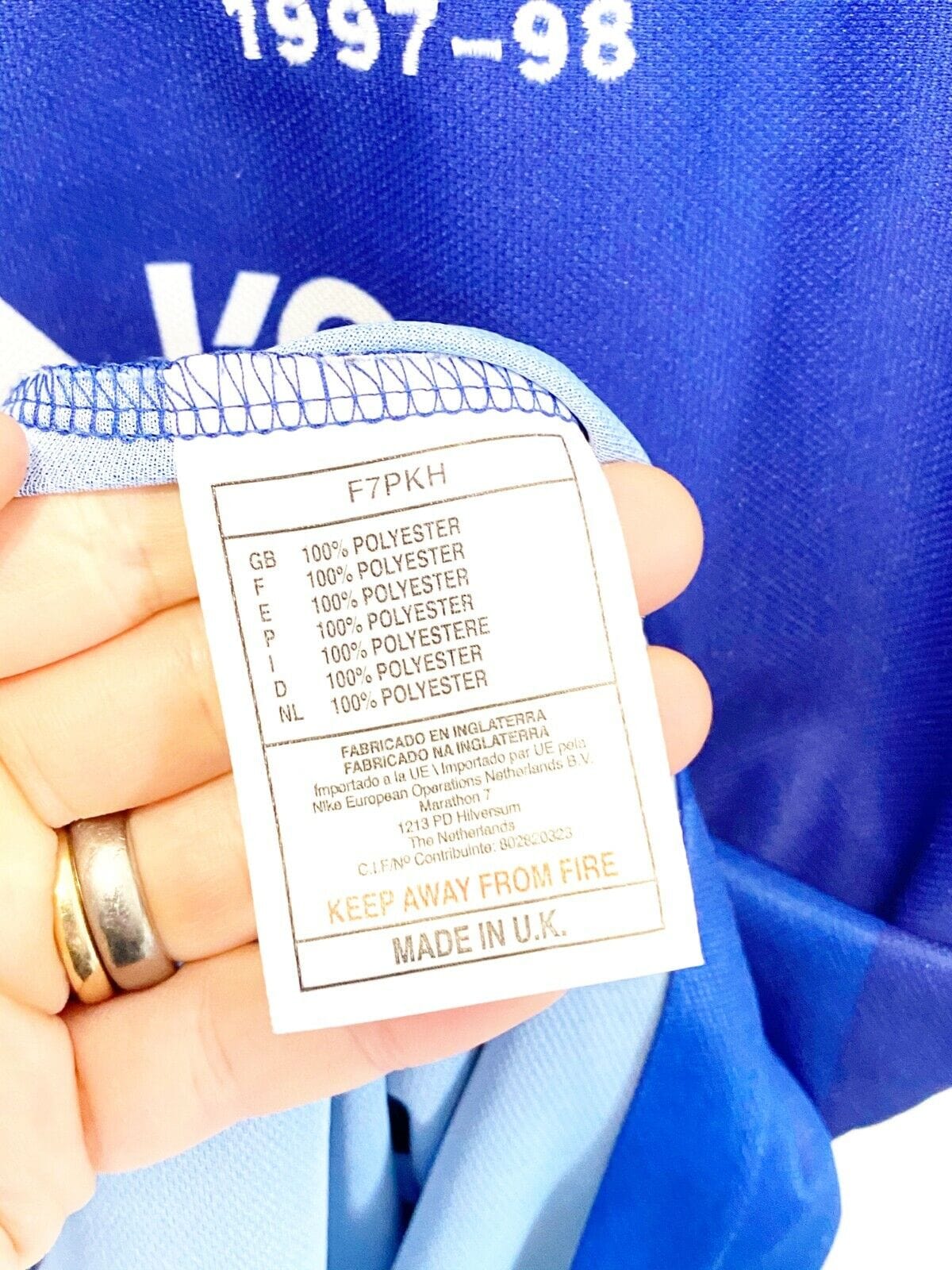 1997/98 McCOIST #12 Rangers Vintage Nike Home Scottish Cup Final Shirt (XL)