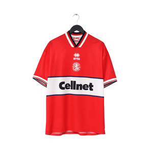 1997/98 MERSON #10 Middlesbrough Vintage Errea Home Football Shirt (L/XL)