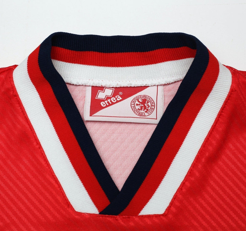 1997/98 MERSON #10 Middlesbrough Vintage Errea Home Football Shirt (L/XL)